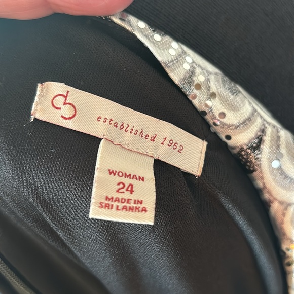 Dress Barn Sequined Top Draped Side Dress size 24 - Picture 10 of 11